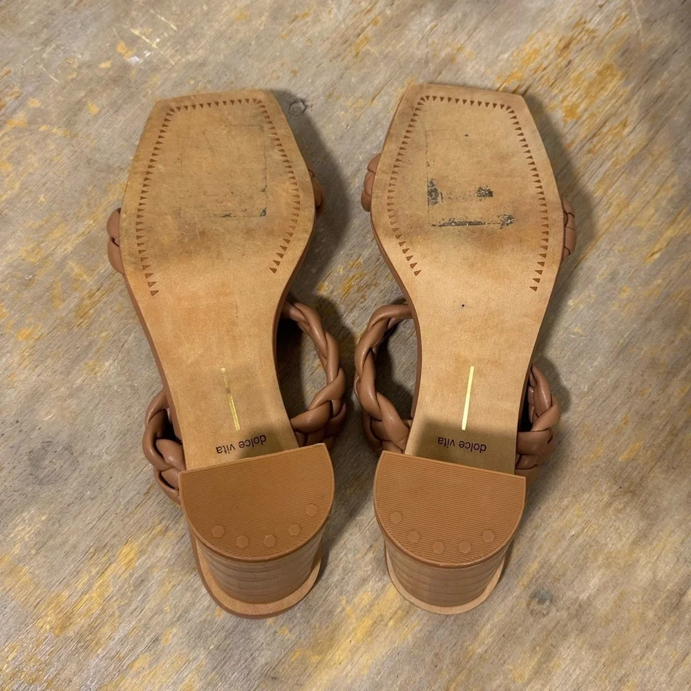 Dolce Vita Paily Tan Braided Heeels